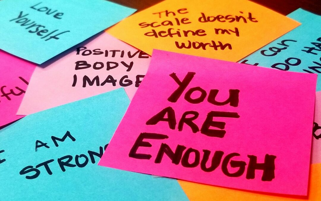 Brightly Colored Post It Notes With Positive Affirmations.
